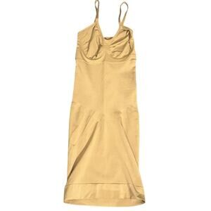 SPANX Shapewear Slip Size S Tan Tummy Control Body Shaper Adjustable Strap Bra
